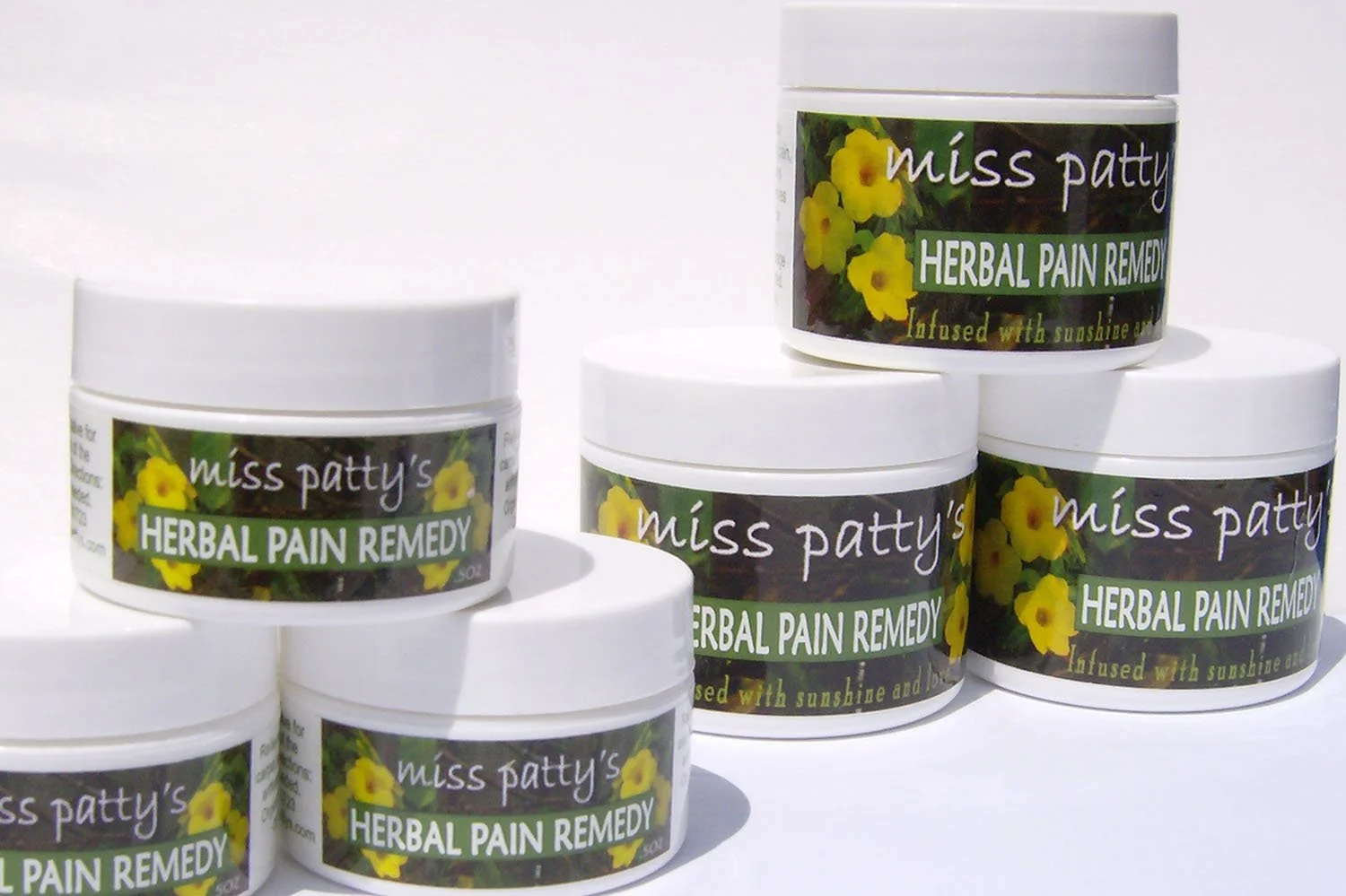 1/2 oz. jar of Miss Patty's Herbal Pain Remedy