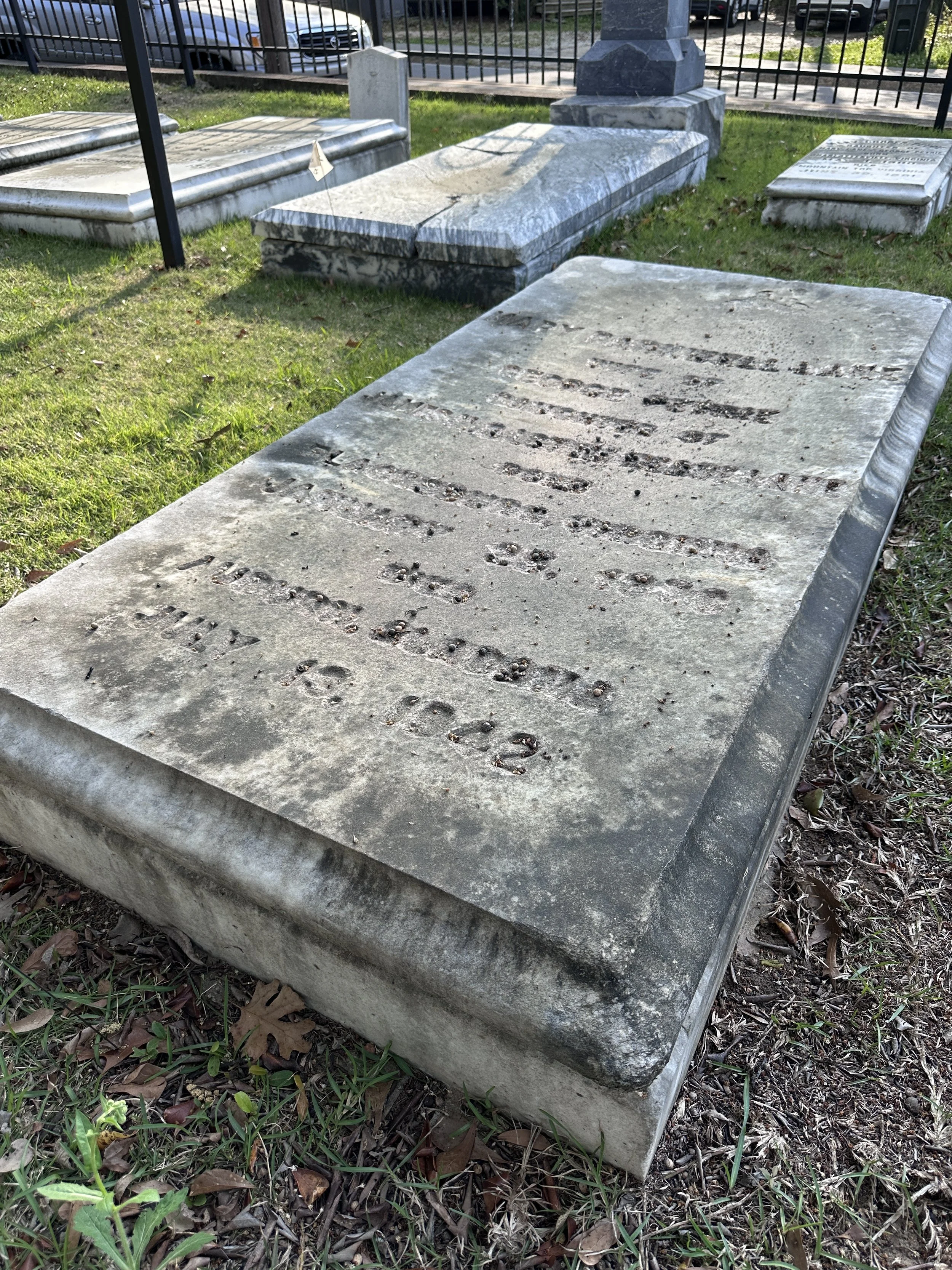 How NOT to clean a headstone