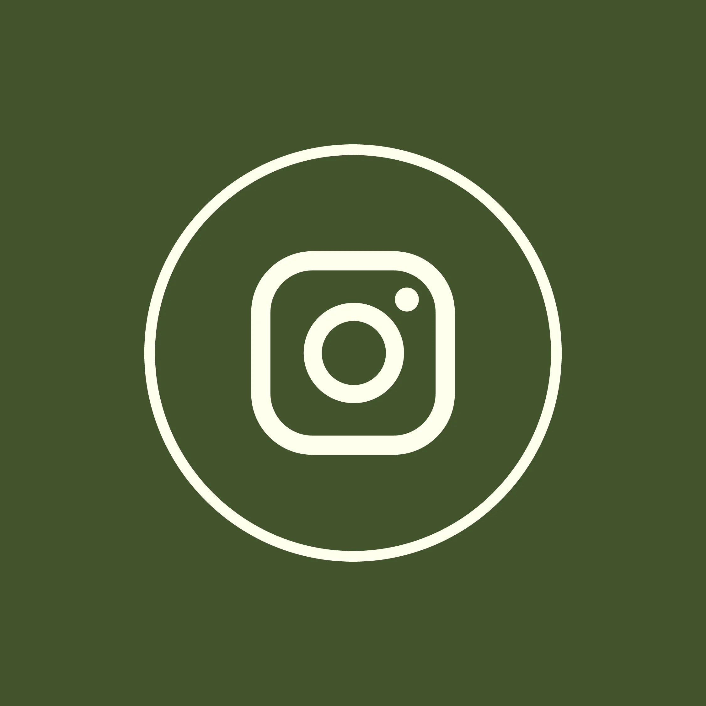 Instagram logo on a dark green background.