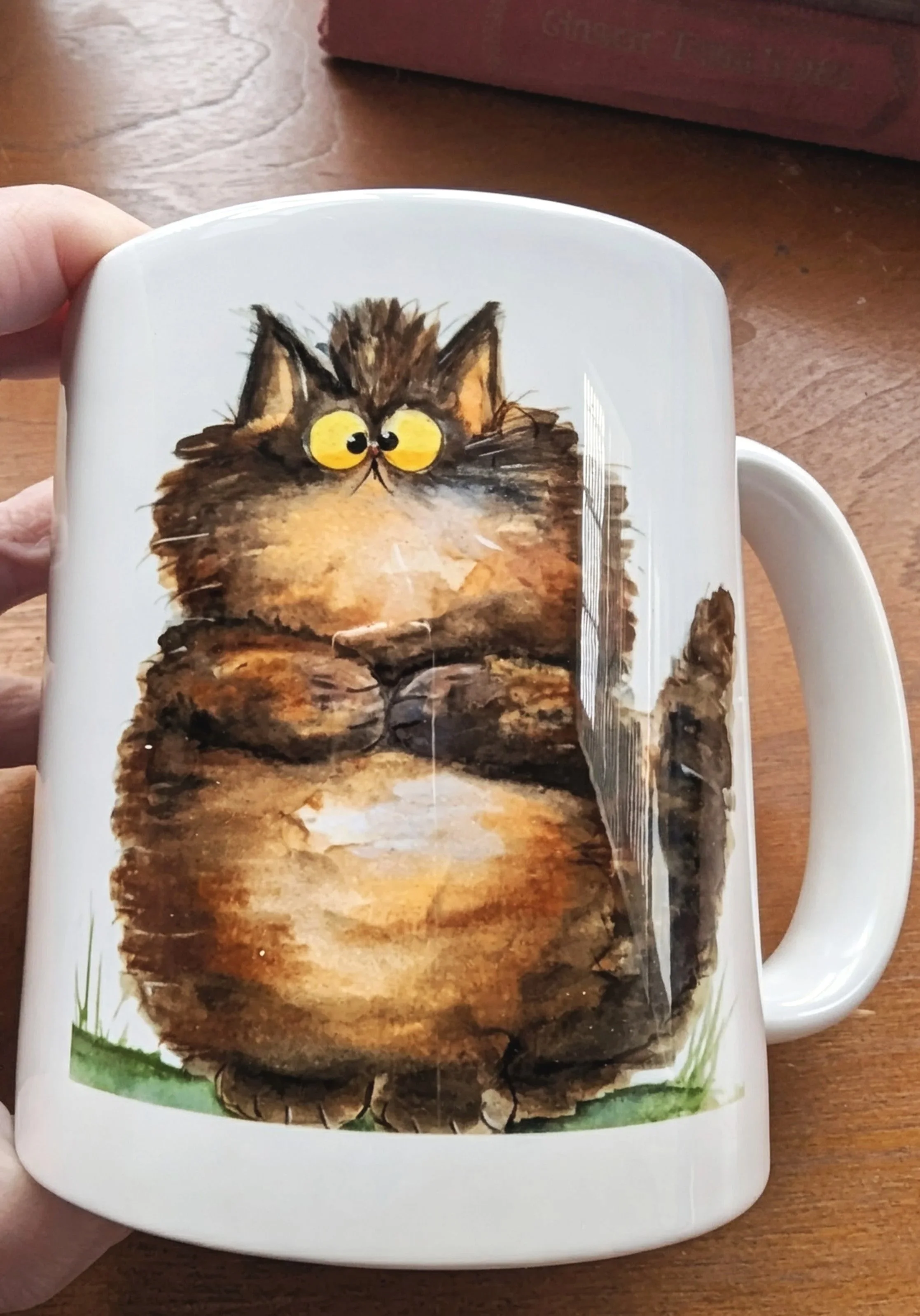 ANXIOUS Cat Art Coffee Mug - 11 oz