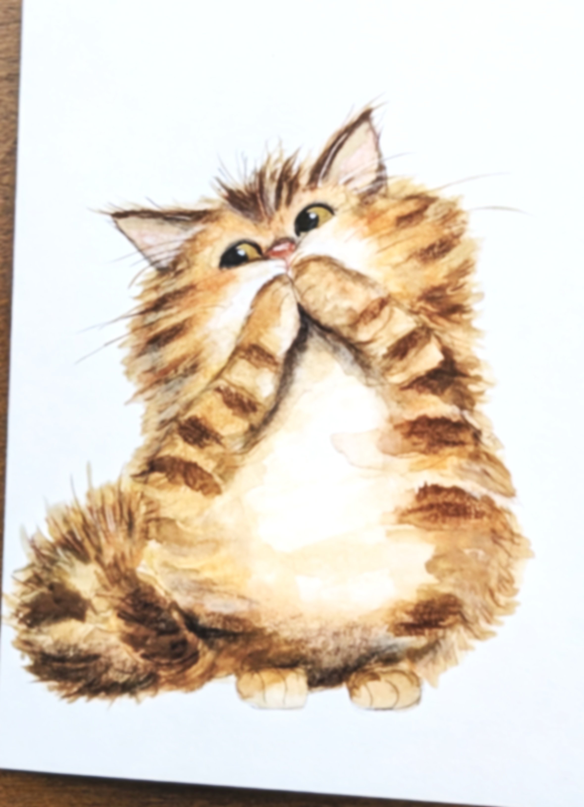 CUTE Kitten Art Notecard