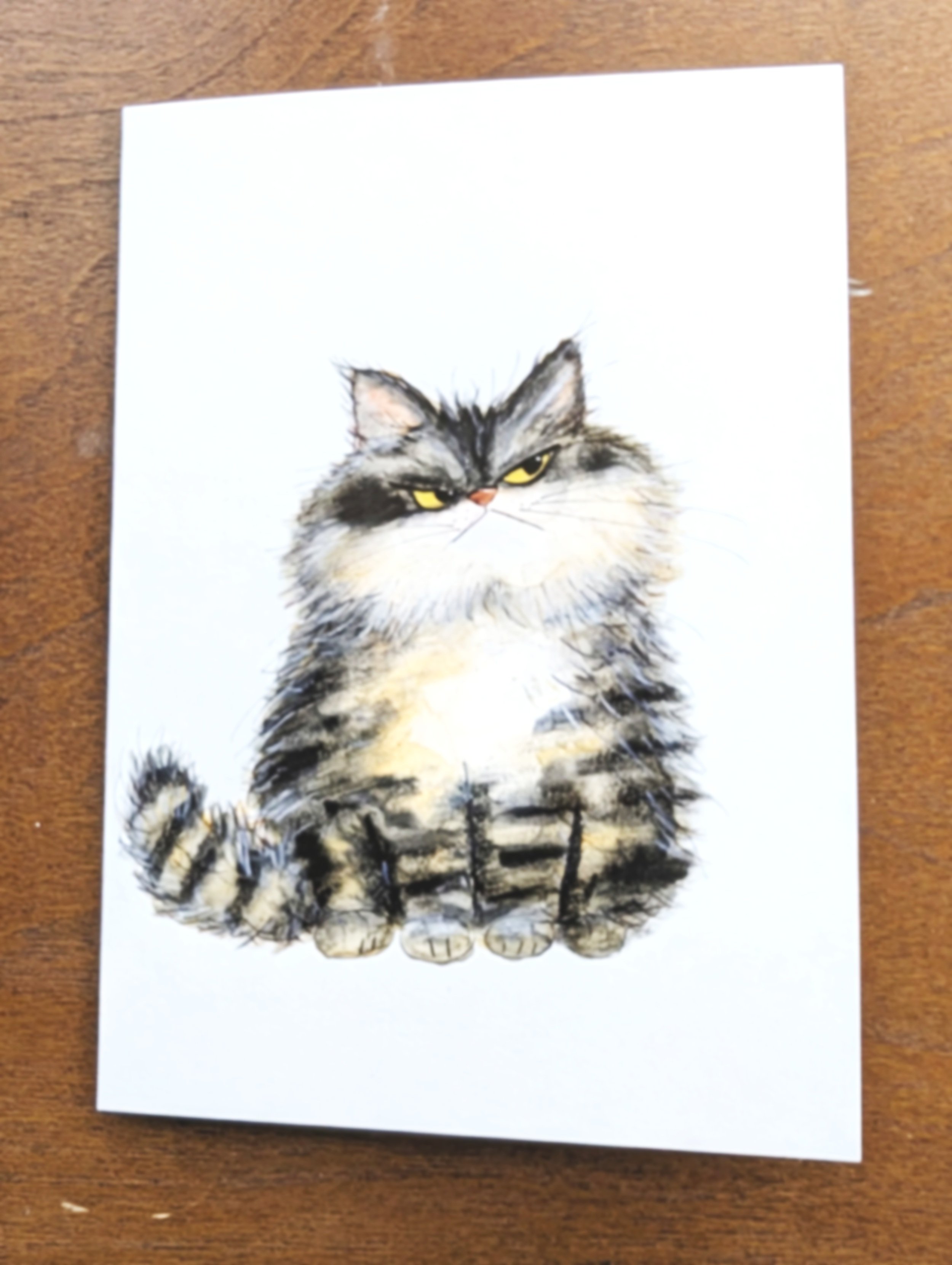 GRUMPY Cat Art Notecard