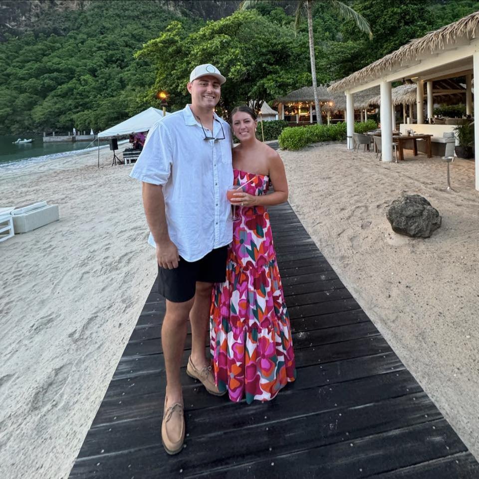 Kelly smiling with husband