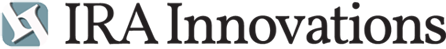 Logo for IRA Innovations with a stylized 'IRA' icon on the left.