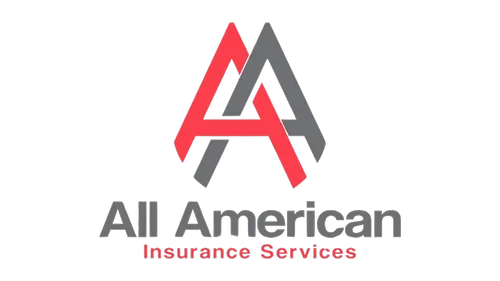 Logo of All American Insurance Services with a stylized red and black letter A and text below.