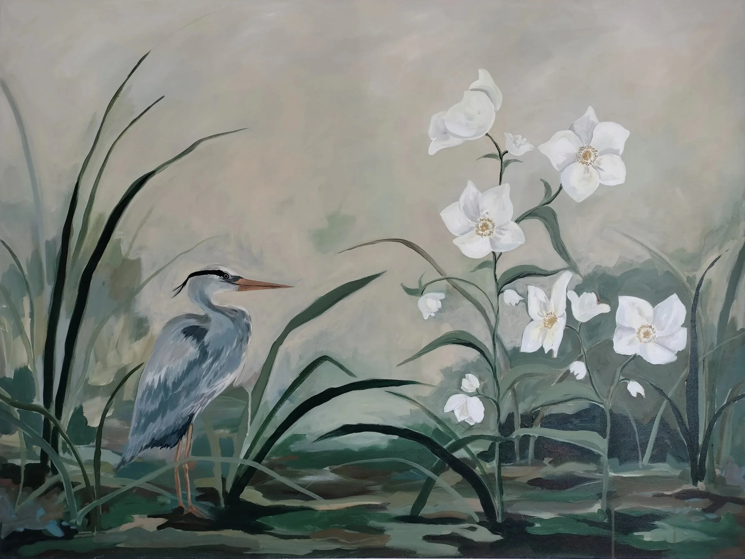 Hellebore Protection 
Size: 36" x 48"
Acrylic on canvas