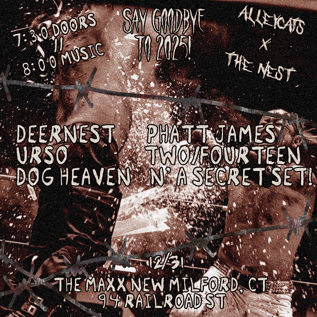 MERRY CHRISTMAS!!!! WE HAVE A (( UPDATED SET!!! )) FOR OUR NEW YEARS SHOW! Catch Alleycats X The Nest at THE MAXX with 4 incredible bands and two more TBA! It&rsquo;s gonna be a wicked cool night full of all kinds of genres and vibes!! Mark yer calen