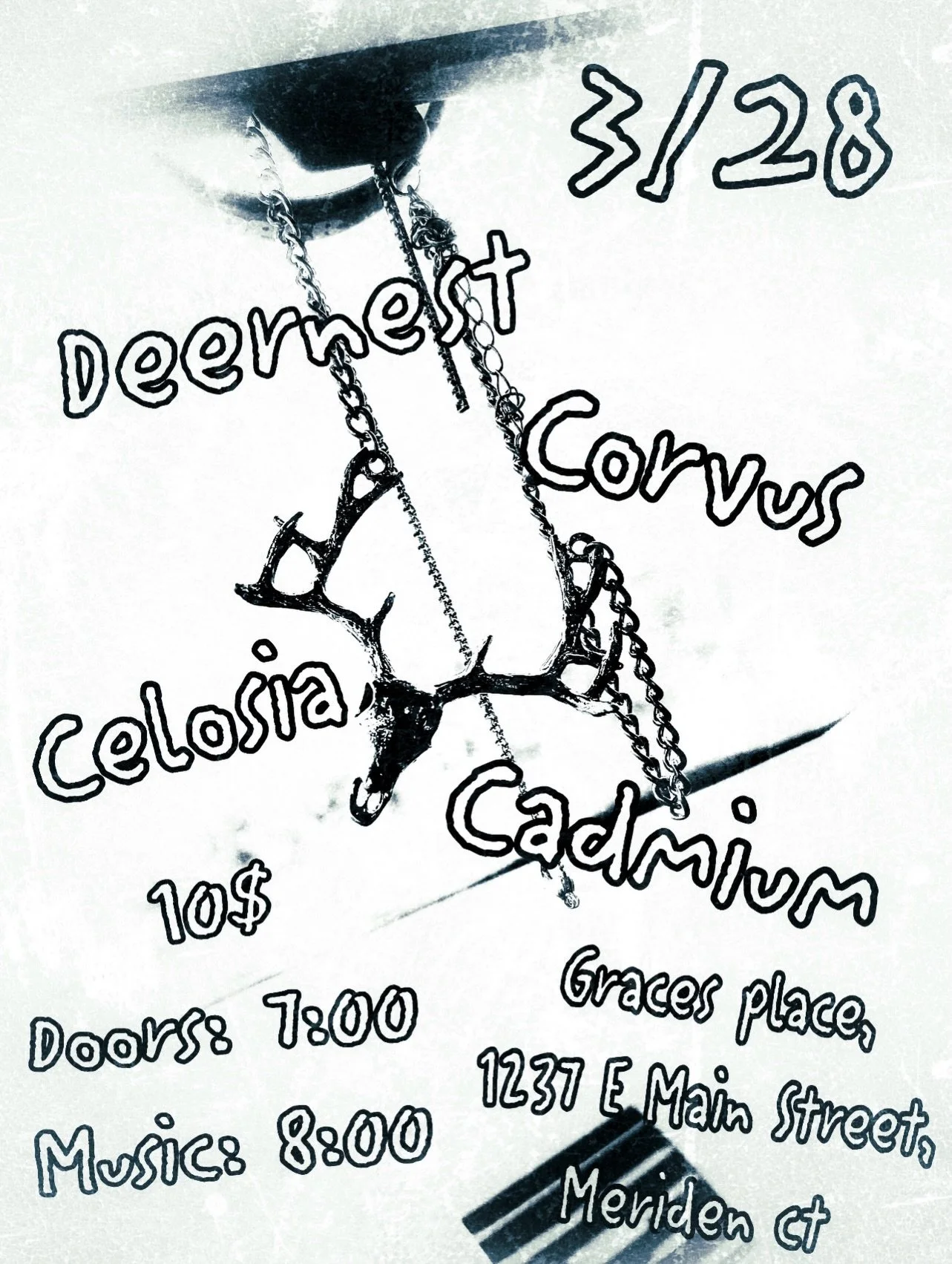 NU-GRUNGE NIGHT @gracesplacect 3/28 ‼️‼️‼️
10$ admission 
Doors 7:00 
Music 8:00

WELL SEE YOU THERE !!!!🥀🖤

@celosia.ct, @cadmiumsucks, @corvusofficialband @deernestofficial @gracesplacect