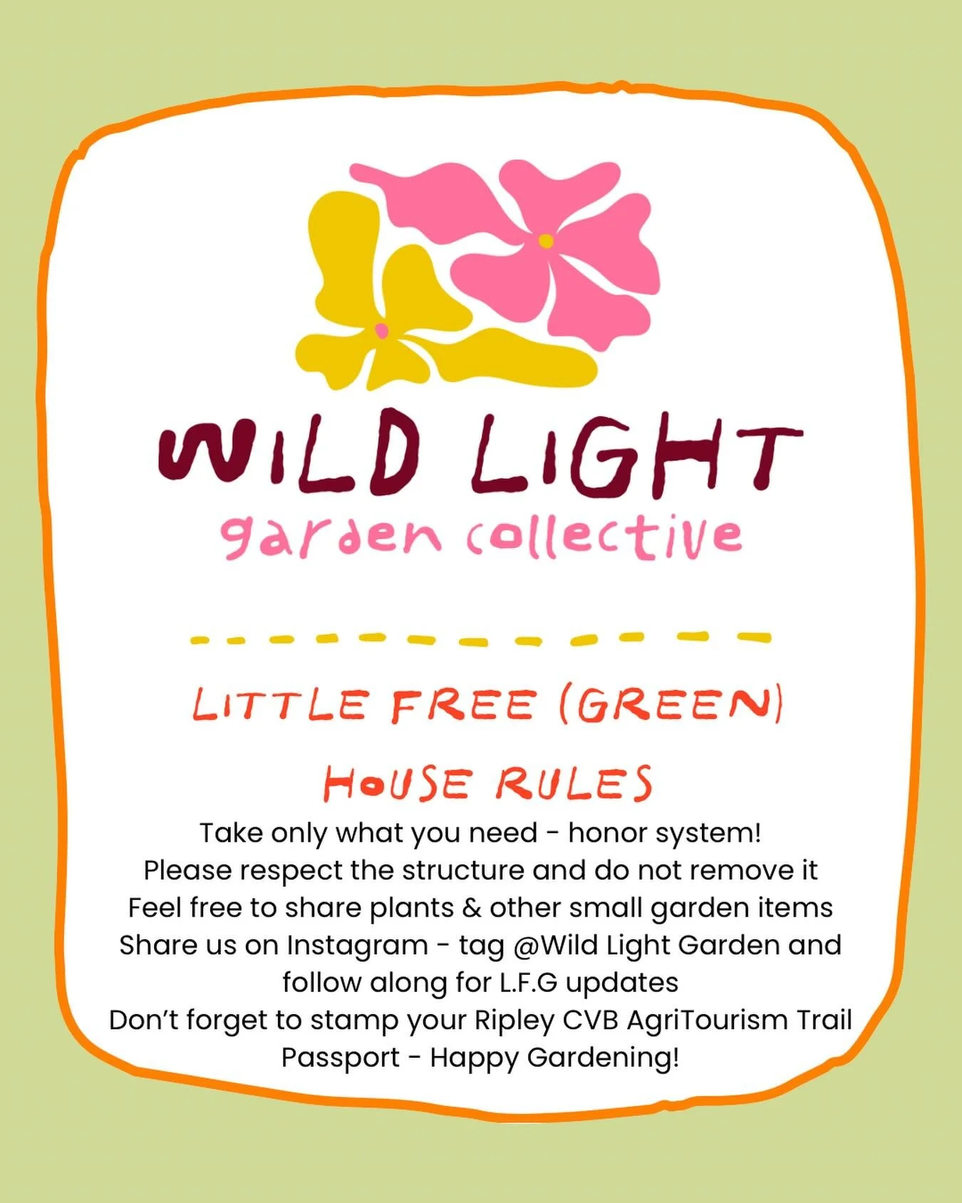 Site prep for the Little Free Greenhouse is underway, and as folks start checking here for updates, we wanted to share some house rules 🏡
&bull;
We have also joined the Ripley CVB &lsquo;Roots &amp; Routes&rsquo; Agri-Tourism Trail along with 20 oth