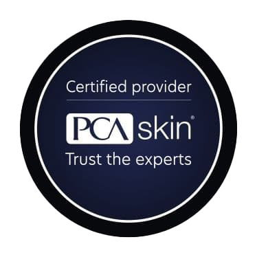 PCA Skin Certified Provider badge with the text 'Trust the experts'.