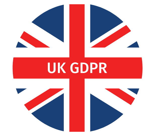 A UKGDPR image with text to the left that highlights the introduction to Locksmithery's privacy policy. It highlights that Locksmithery complies with UKGDPR and with the bare minimum of data collected, it reduces the chance of exposure.