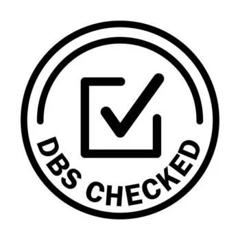 A custom design of a DBS Checked, highlighting that Locksmithery locksmiths hold a current and in date DBS certificate.