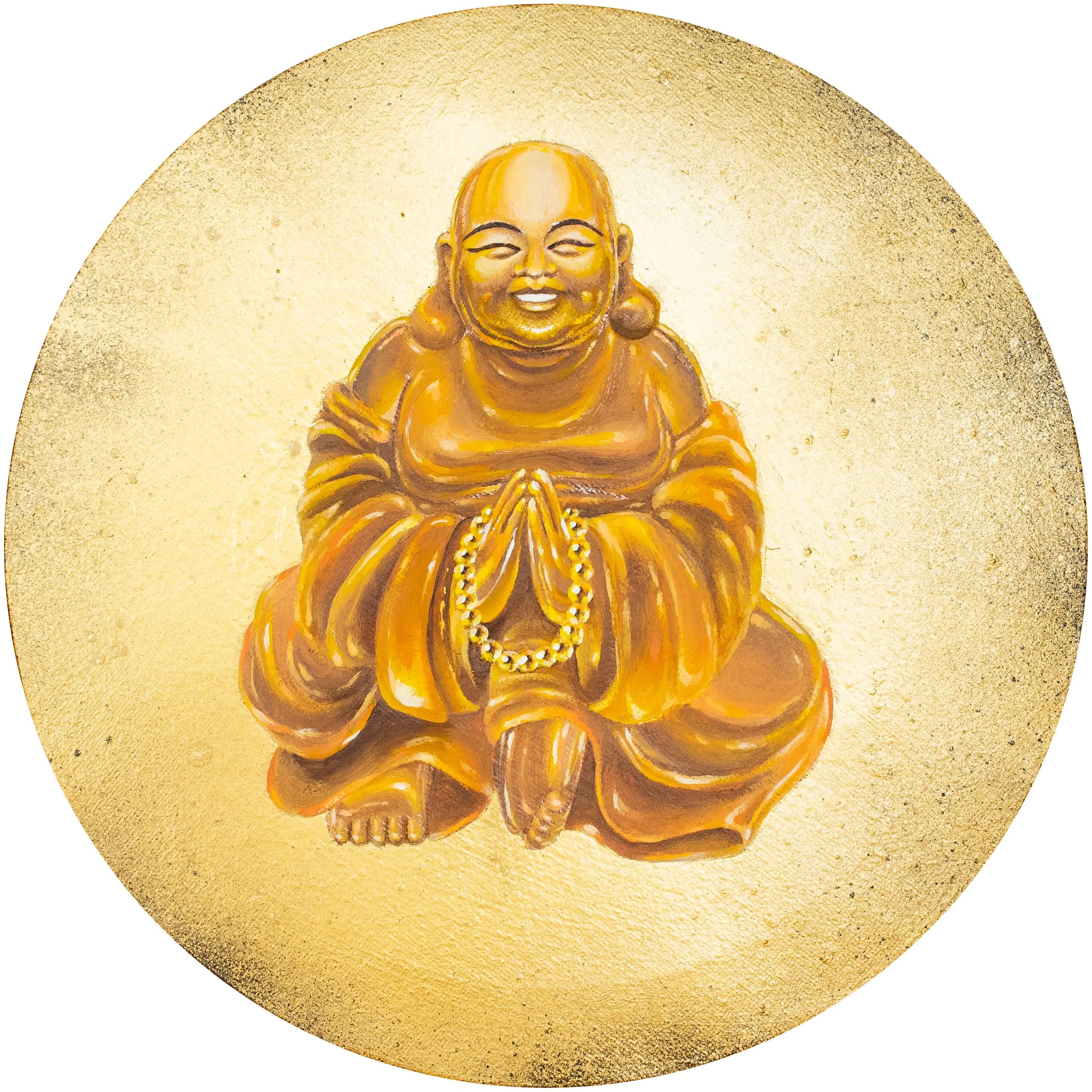 golden laughing buddha