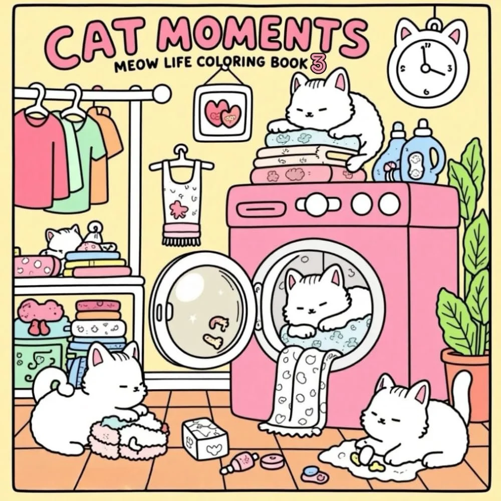 Step into a charming world filled with cozy cat moments, playful kitty antics, and heart-warming feline scenes. Meow Life: Cat’s Moments Vol. 3 is the purr-fect coloring escape for cat lovers of all ages—designed to melt stress, spark creativity, and