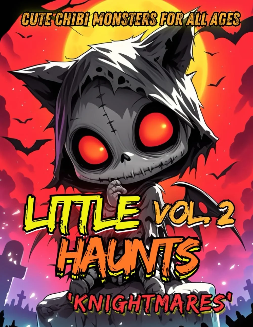 Color your way into a world where spooky meets adorable!

Step into Little Haunts: Cute Chibi Monsters for All Ages (Vol. 2) — a charmingly creepy coloring adventure filled with wide-eyed ghouls, playful little reapers, and cute yet spooky creatures 