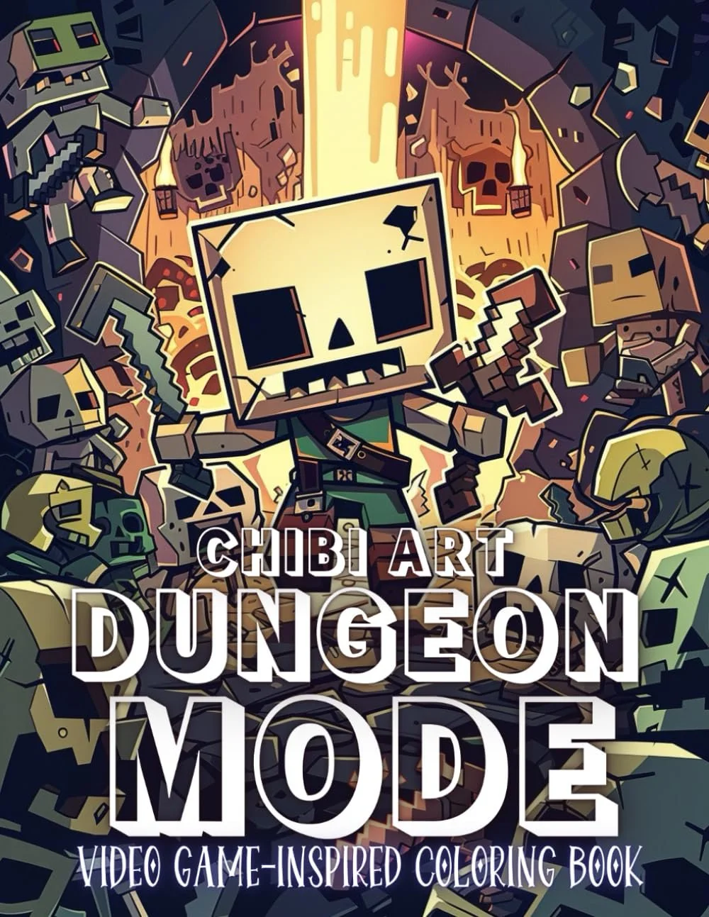 "Chibi Art: Dungeon Mode – A Video Game-Inspired Coloring Book for All Ages" invites you into a world of cute, pint-sized heroes on epic dungeon quests! This engaging coloring book features chibi adventurers wielding swords, casting spells, and battl