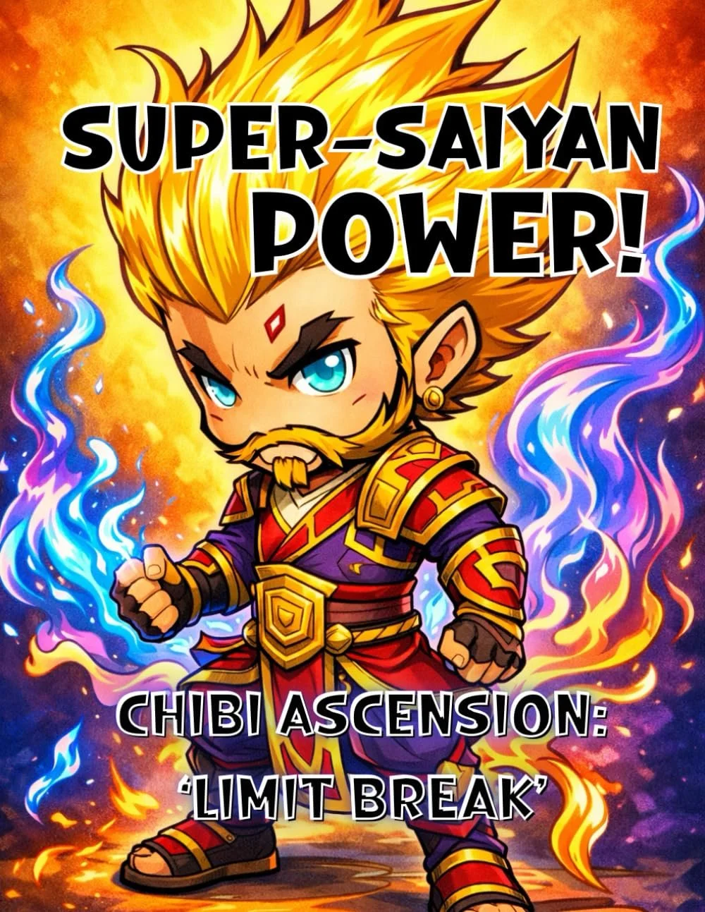 Super Saiyan Power: Chibi Ascension – Volume III: Limit Break: Ultimate Anime Action Coloring Book with Overpowered Chibi Fighters, High-Impact Battle Poses, and Fantasy Energy Effects
