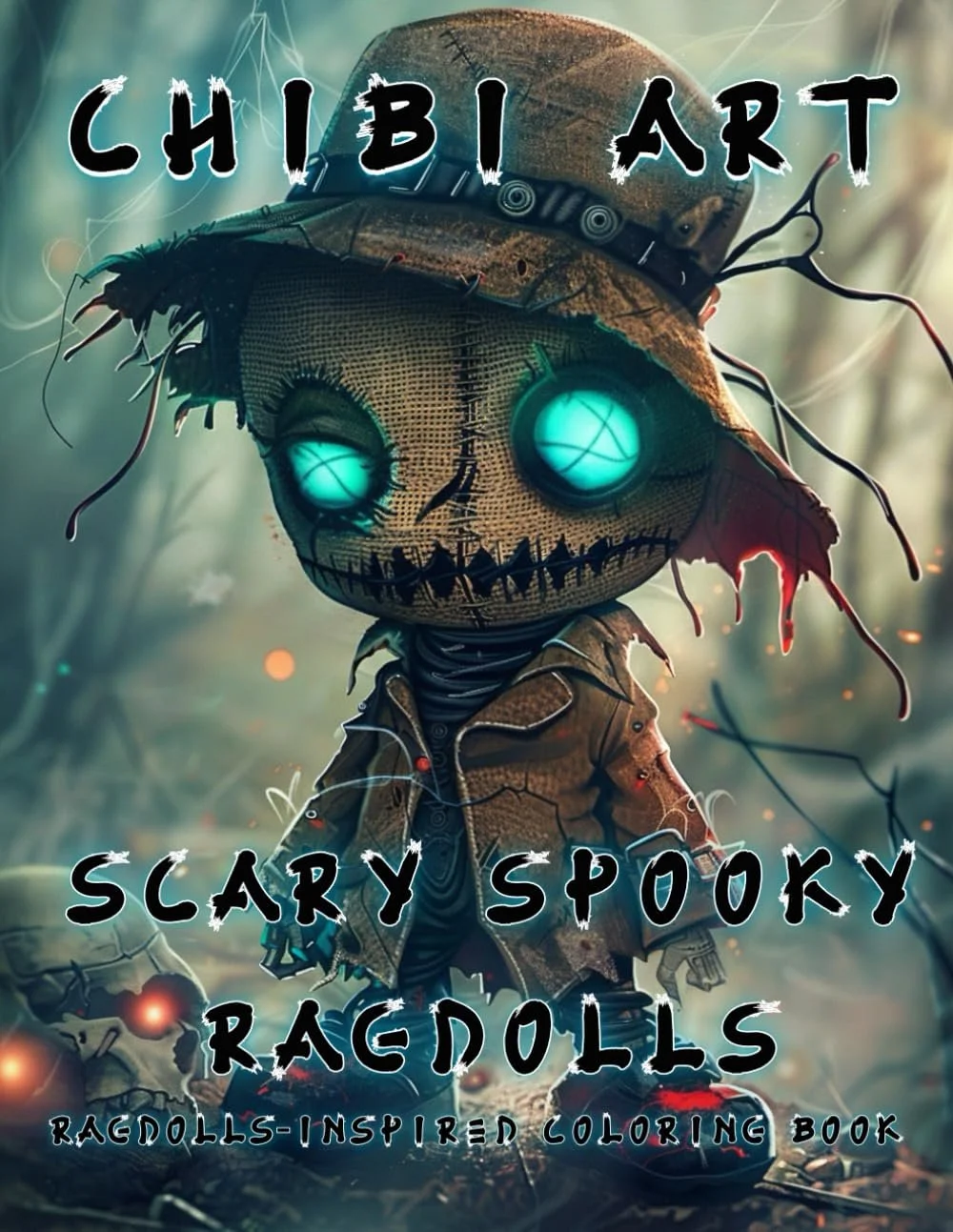 Chibi Art: Scary Spooky Ragdolls" is a hauntingly adorable coloring book that combines the charm of chibi art with a spooky twist! Explore a collection of eerie yet lovable ragdoll characters, each designed with intricate details and a playful Hallow