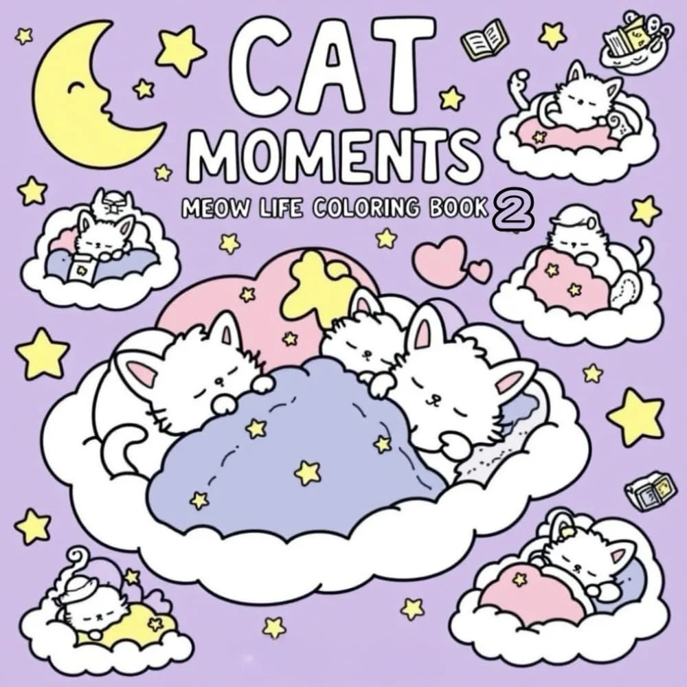 Step into a charming world filled with cozy cat moments, playful kitty antics, and heart-warming feline scenes. Meow Life: Cat’s Moments Vol. 2 is the purr-fect coloring escape for cat lovers of all ages—designed to melt stress, spark creativity, and