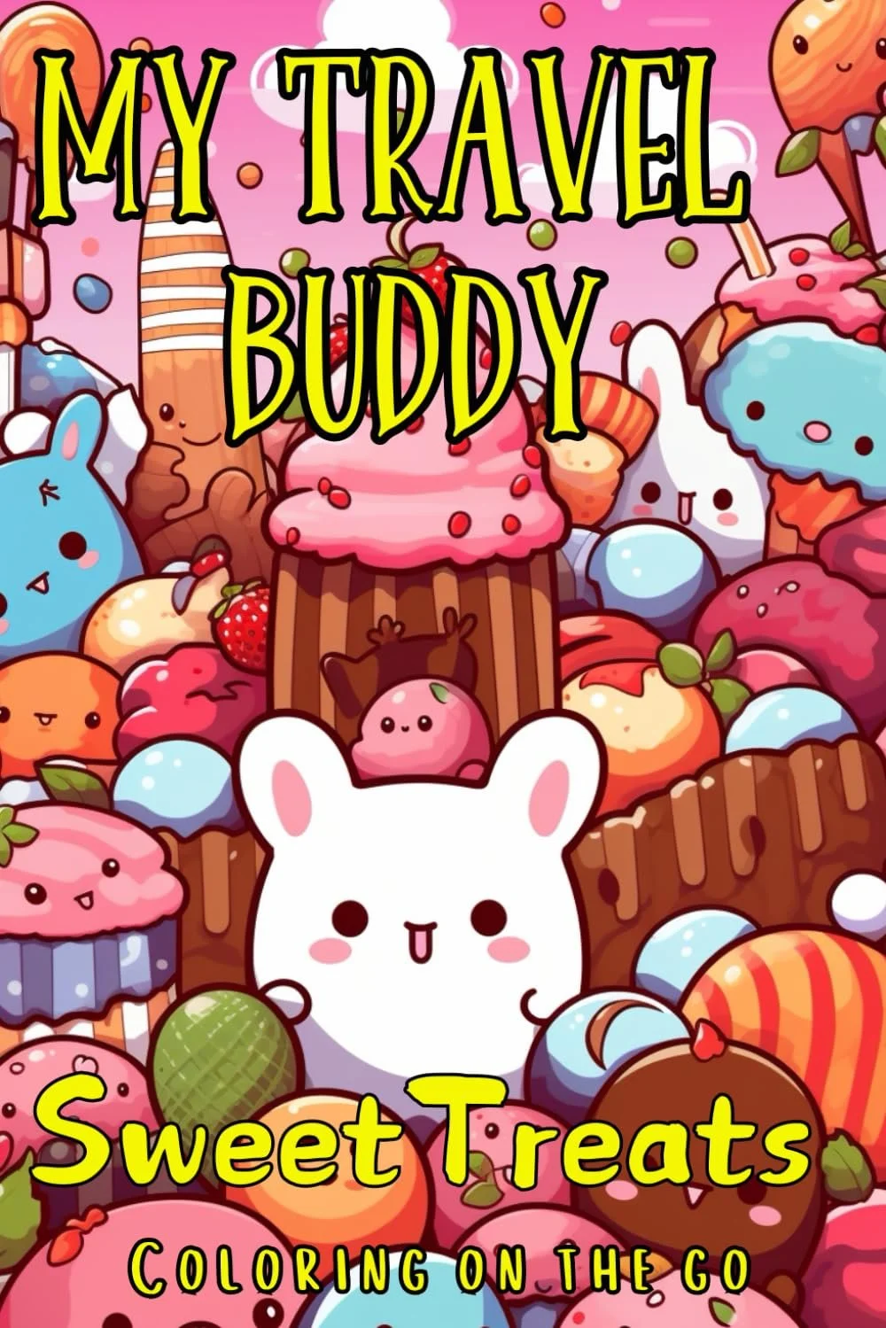 "My Travel Buddy: Sweet Treats with Coloring on the Go" is the perfect pocket-sized companion for anyone looking to unwind on the go. Whether you're a traveler with flying jitters, a parent keeping little hands busy at a restaurant, or simply in need
