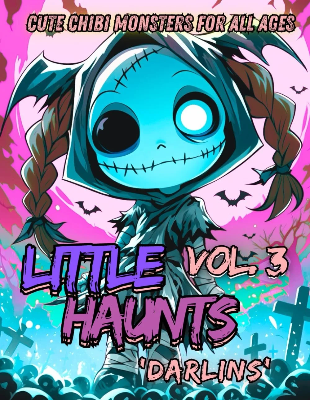 Color your way into a world where spooky meets adorable!

Step into Little Haunts: Cute Chibi Monsters for All Ages (Vol. 3) — a charmingly creepy coloring adventure filled with wide-eyed ghouls, playful little reapers, and cute yet spooky creatures 