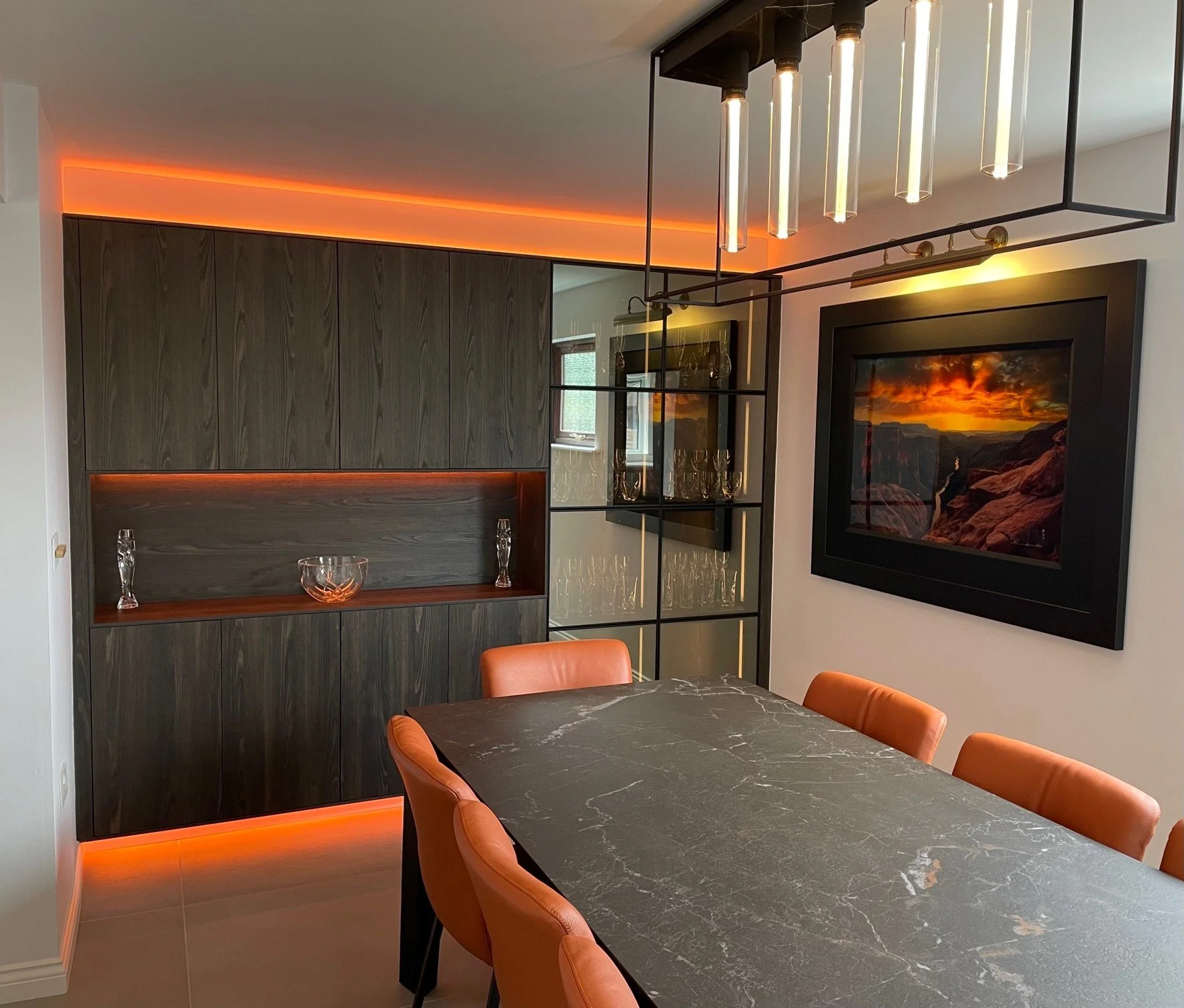 Contemporary German Warendorf Kitchen and Dining Room