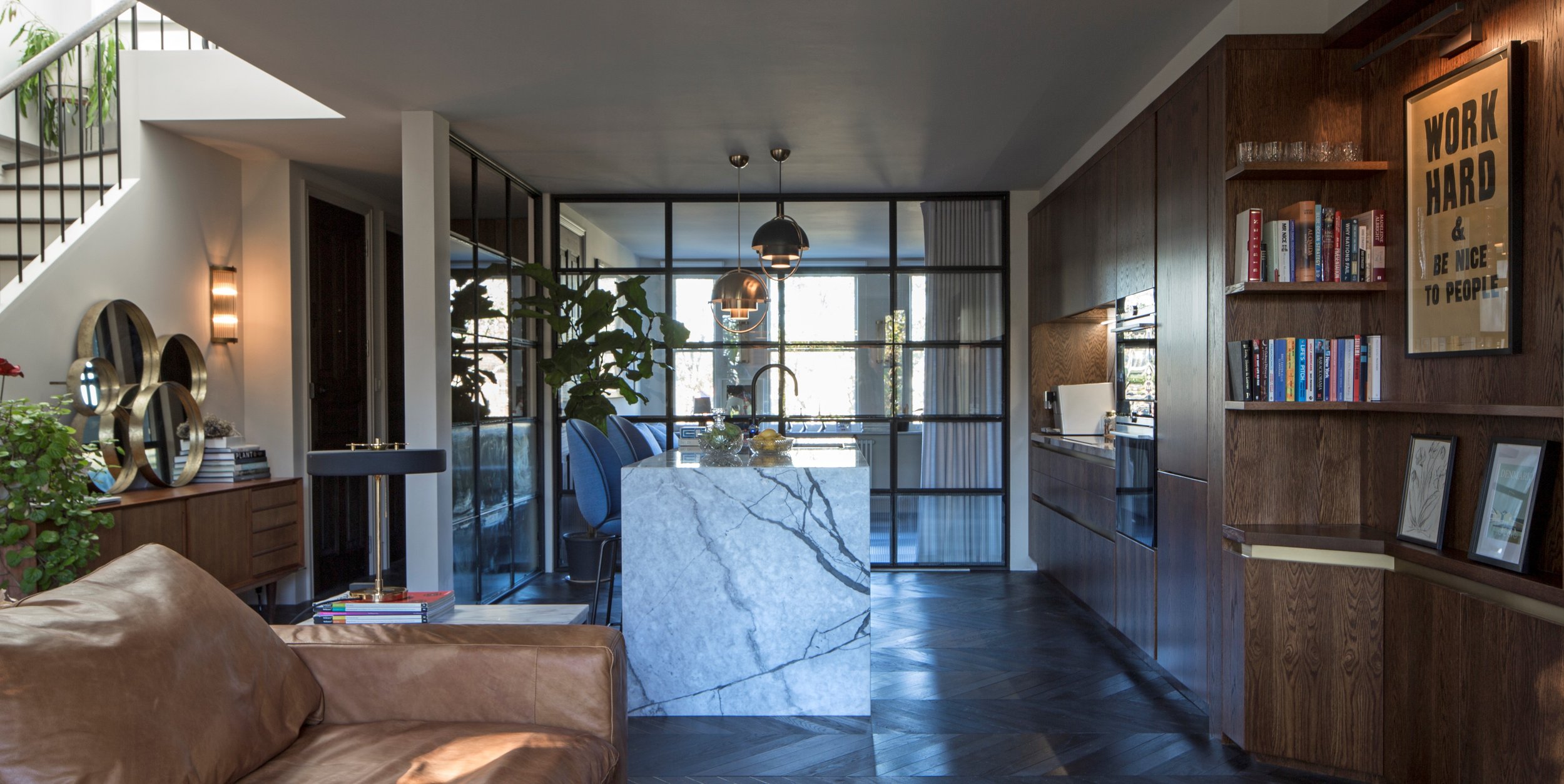 ​Contemporary Handmade Kitchen and Living Space