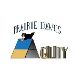 Logo for Prairie Dawgs in GUILTY with a dog on top of a scale between the words 'Prairie Dawgs' and 'GUILTY'.