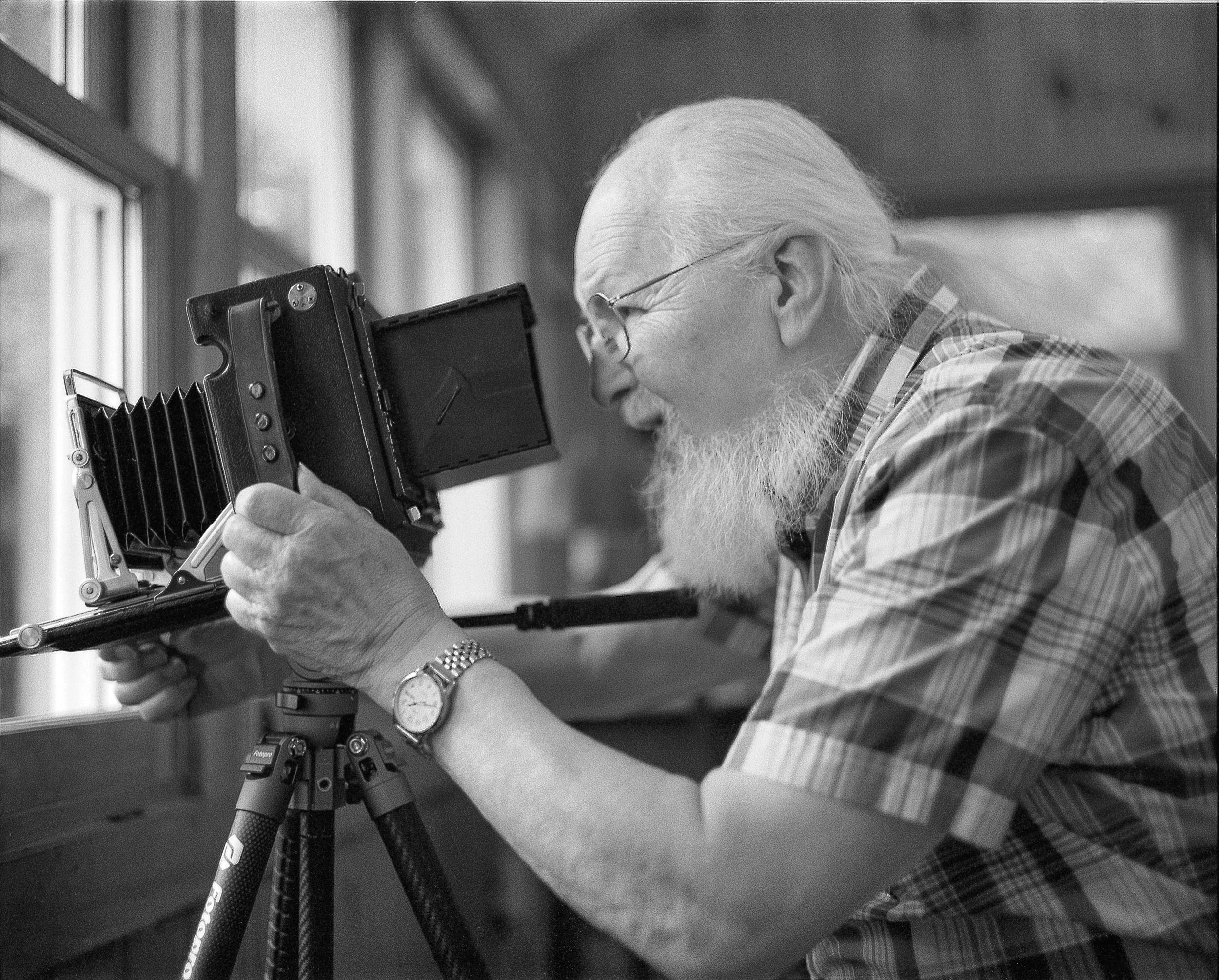 Lenny with his 4x5 - Makina 67 HP5+ 120 film