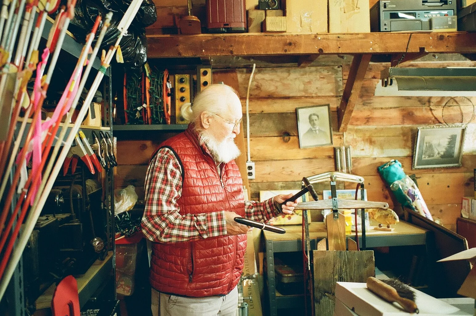 Lenny in his infamous workshop.