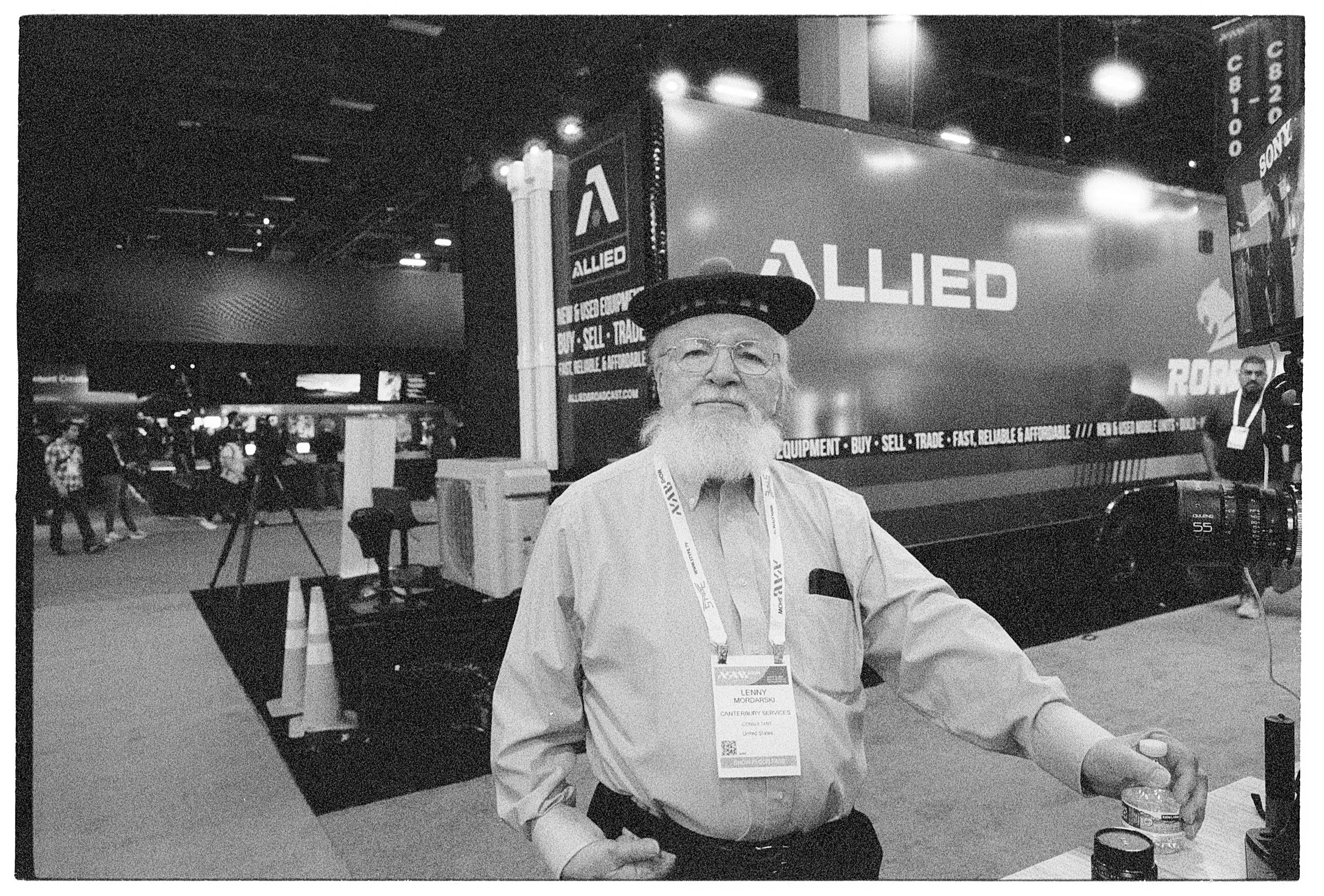Lenny and I have been going to NAB in Las Vegas for over a decade.   Leica MP, 35mm Summilux, Ilford Delta 3200 