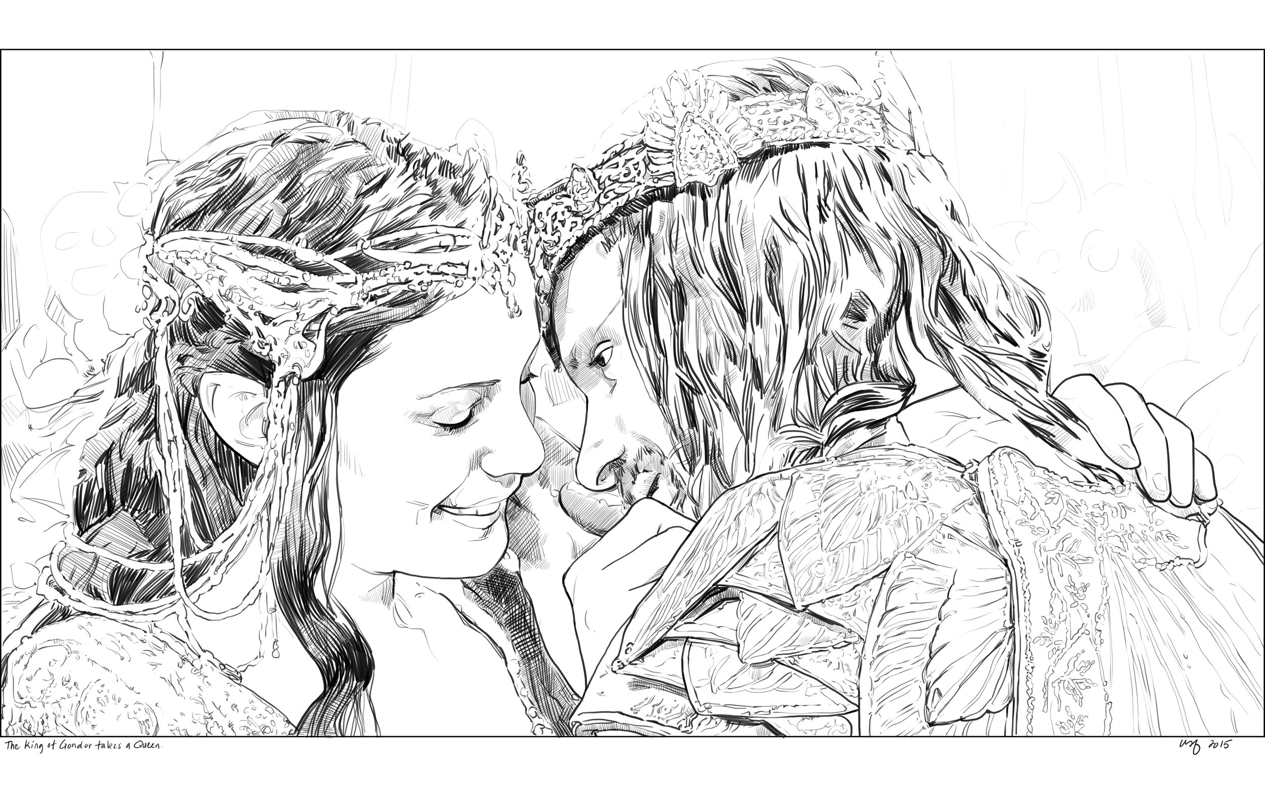 TheKingOfGondorTakesAQueen_LineArt.jpg