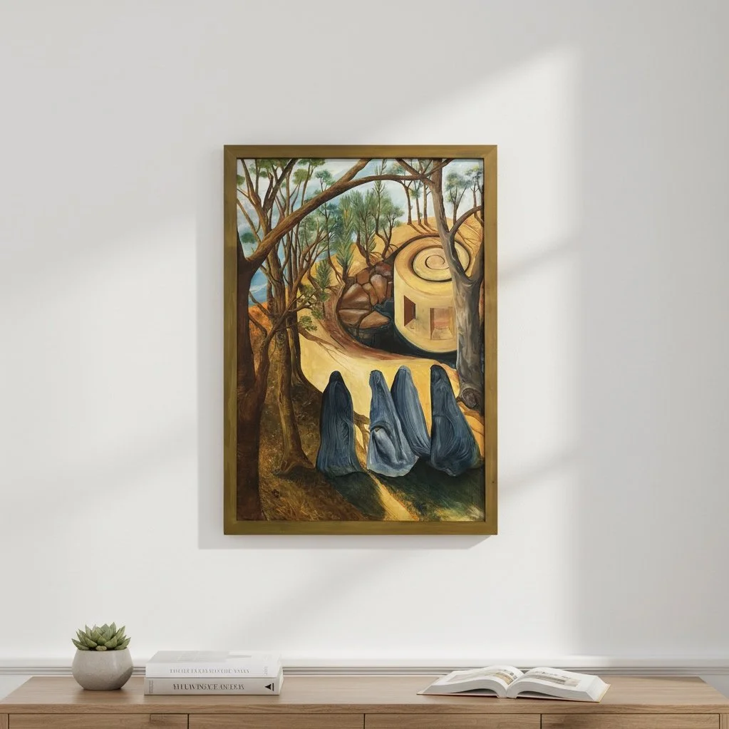 "Al Nisa"
A contemplative portrayal of women as guardians of life and order. Though their faces remain unseen, individuality emerges through posture, movement, and presence. Al Nisa reflecting responsibility, continuity, and quiet strength—shaping an
