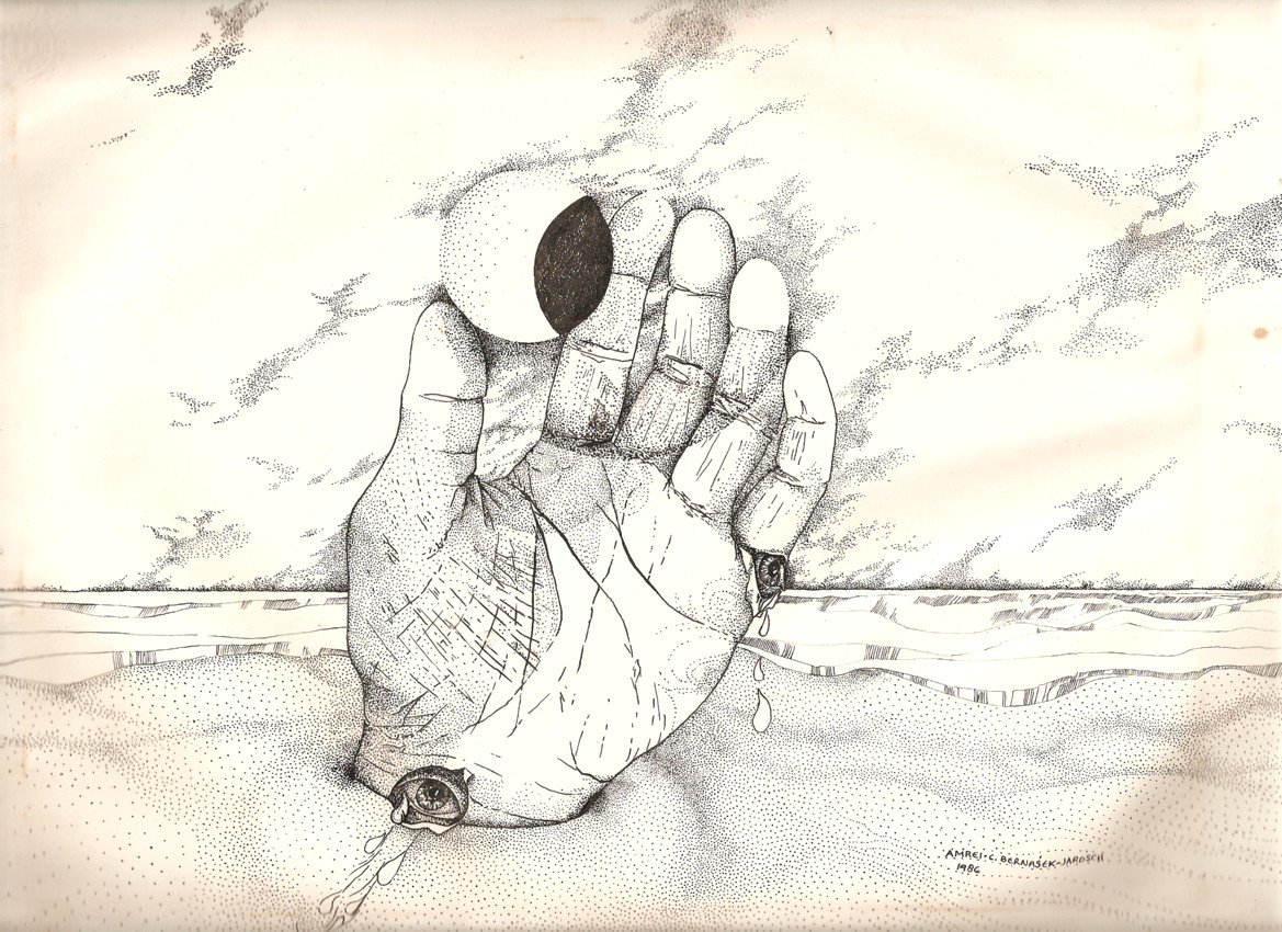 "Fate" - remembering old tears and prepare for the next experience -


 -Black ink on paper