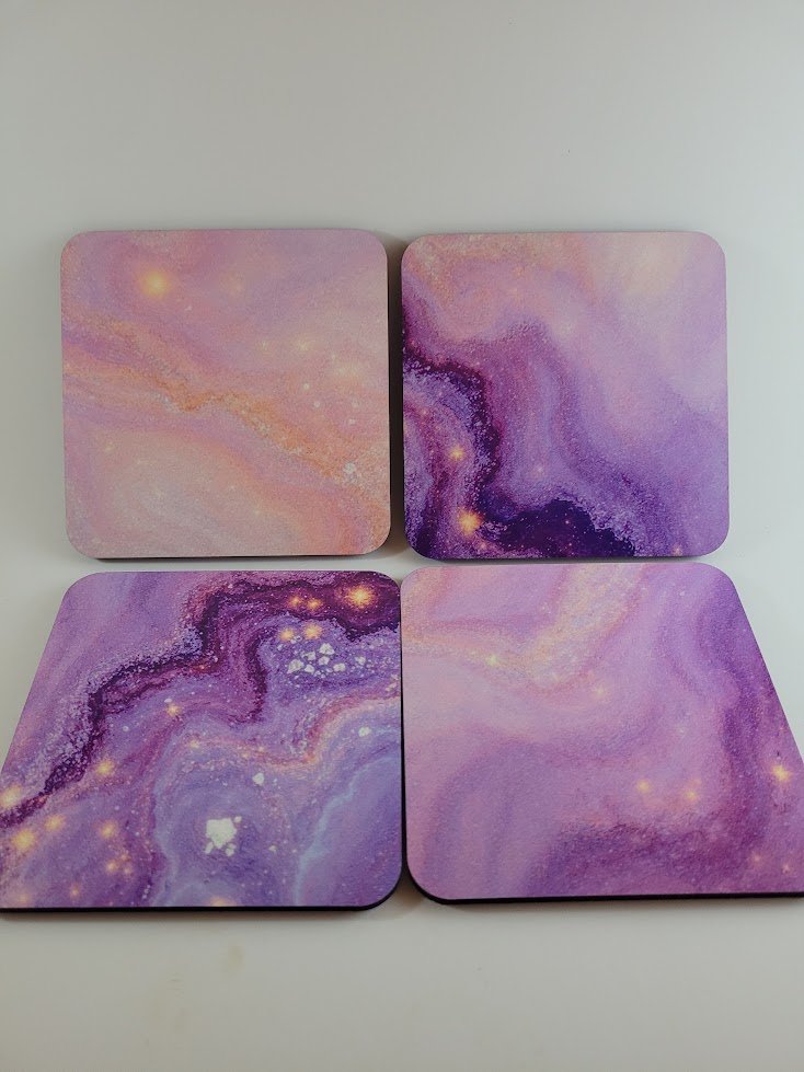 Cosmic Swirl – 4-Pack Coaster Set