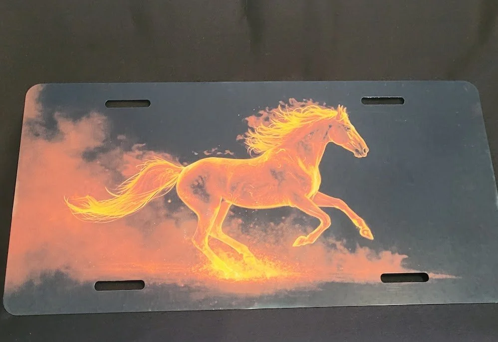 Fire Horse License Plate