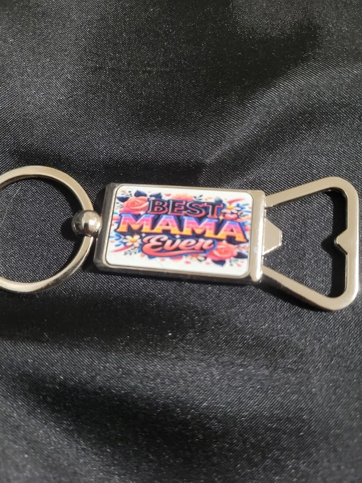“Best Mama Ever” Keychain Bottle Opener