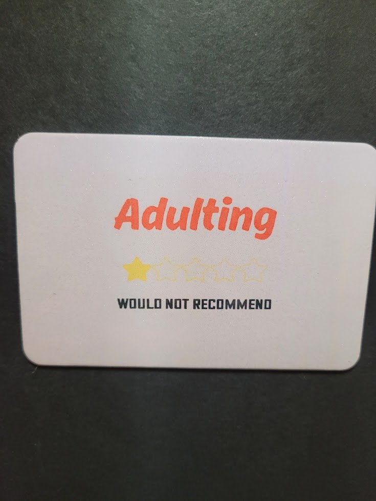 Adulting Magnet – One Star Review of Life