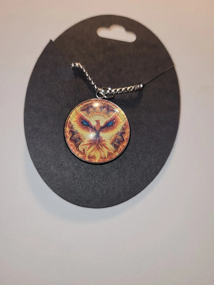 Fiery Phoenix Pendant Necklace