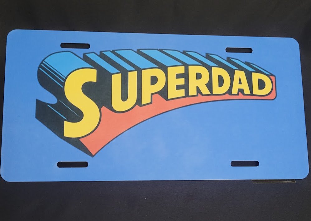 Superdad Hero License Plate