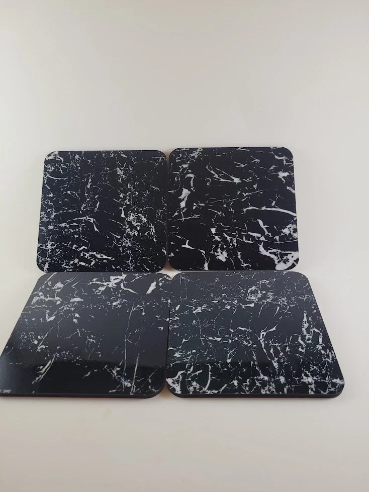 Black Marble – 4-Pack Coaster Set