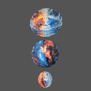 Fire & Ice Wolves Wind Spinner (3 Tier)