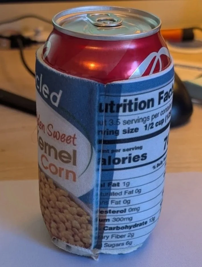 Can of Corn Soda Can koozie