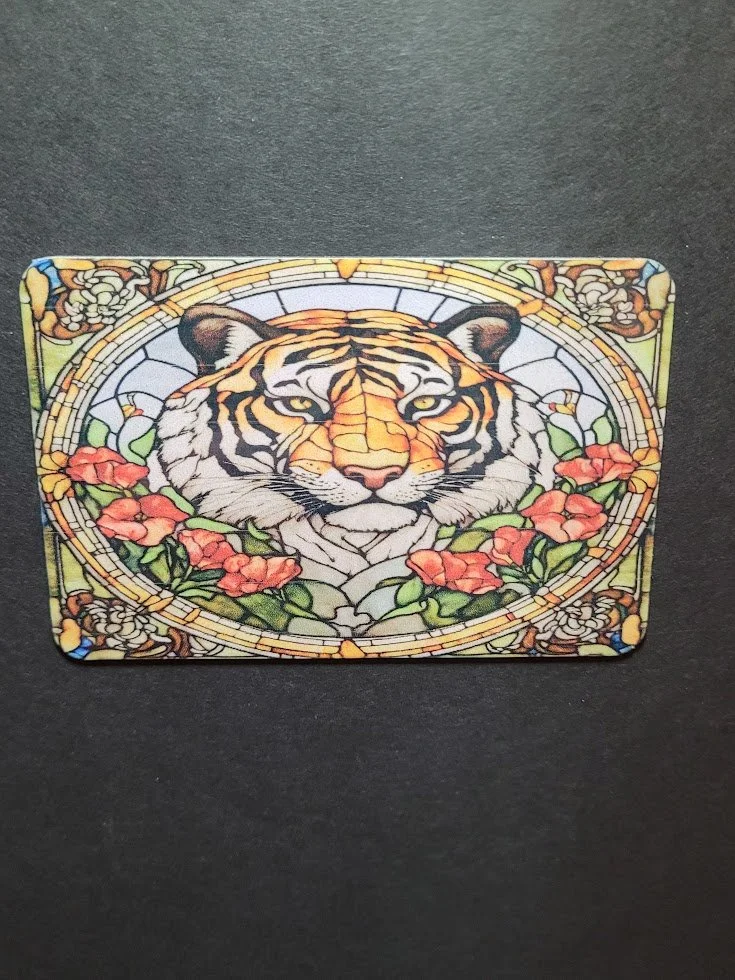 Stained Glass Tiger Magnet