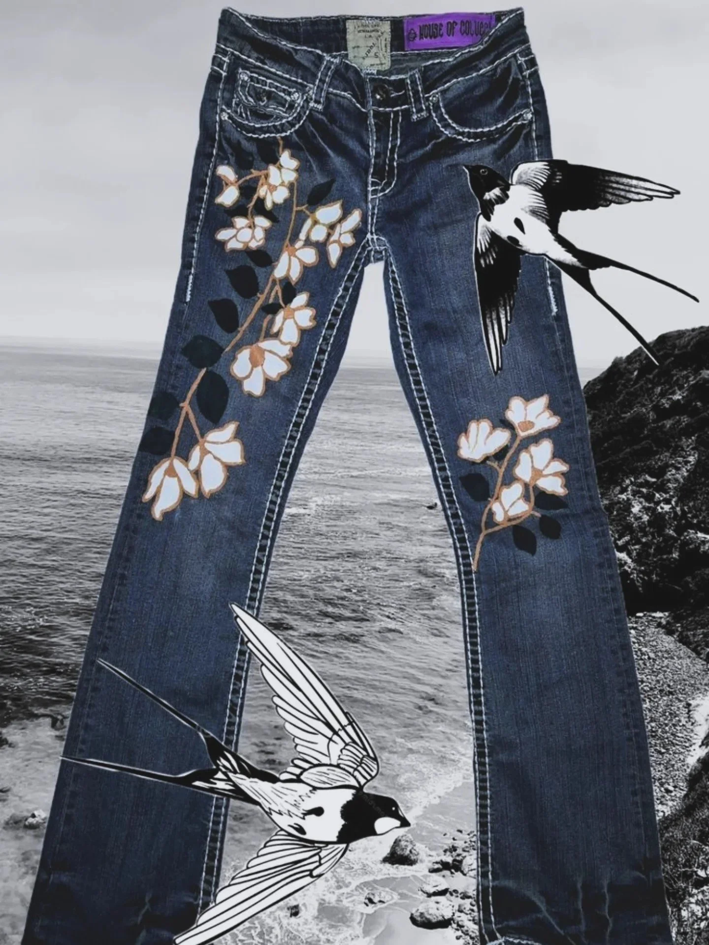 WHITE FLOWER L.A. IDOL JEANS