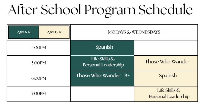 LEARN After School Schedule
