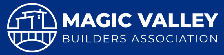 Logo of Magic Valley Builders Association featuring a circular design with a house and bridge silhouette