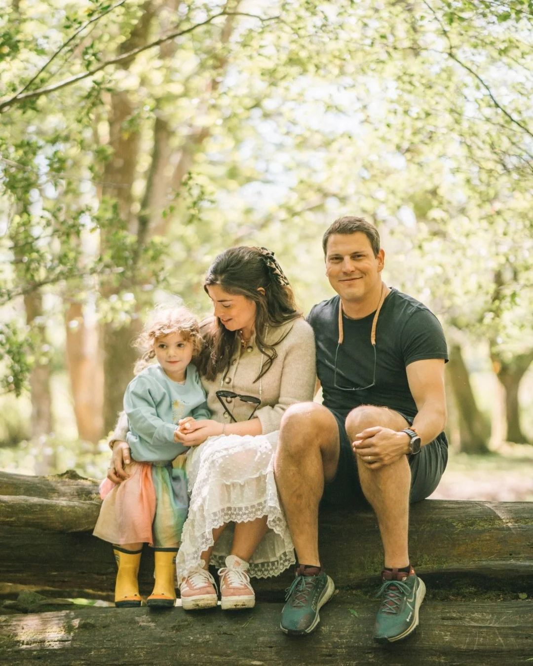 I&rsquo;ve never been one for co-ordinating outfits for a photo shoot, I&rsquo;m all about family photographs that feel genuinely you. For this shoot we chose a forest dog walk for our location, which also meant muddy wellies and tutus&hellip; duh! 
