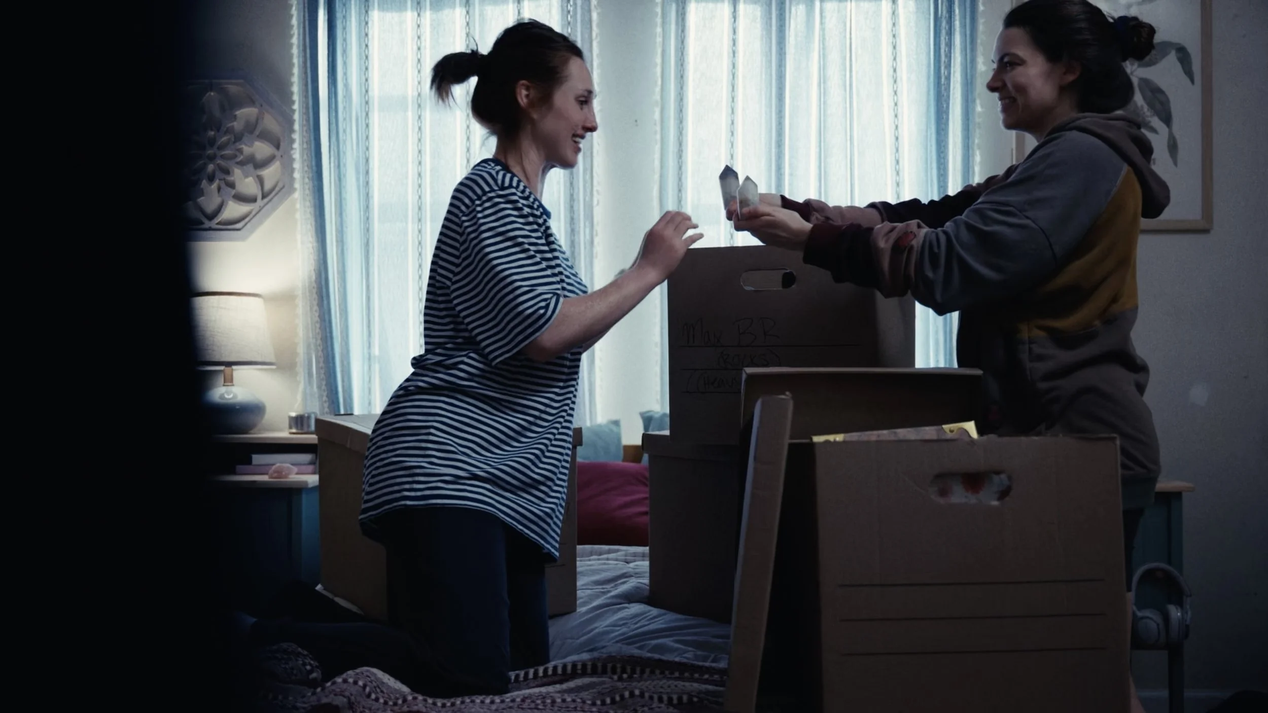 hailey vest (sam) and danielle barrett (max)