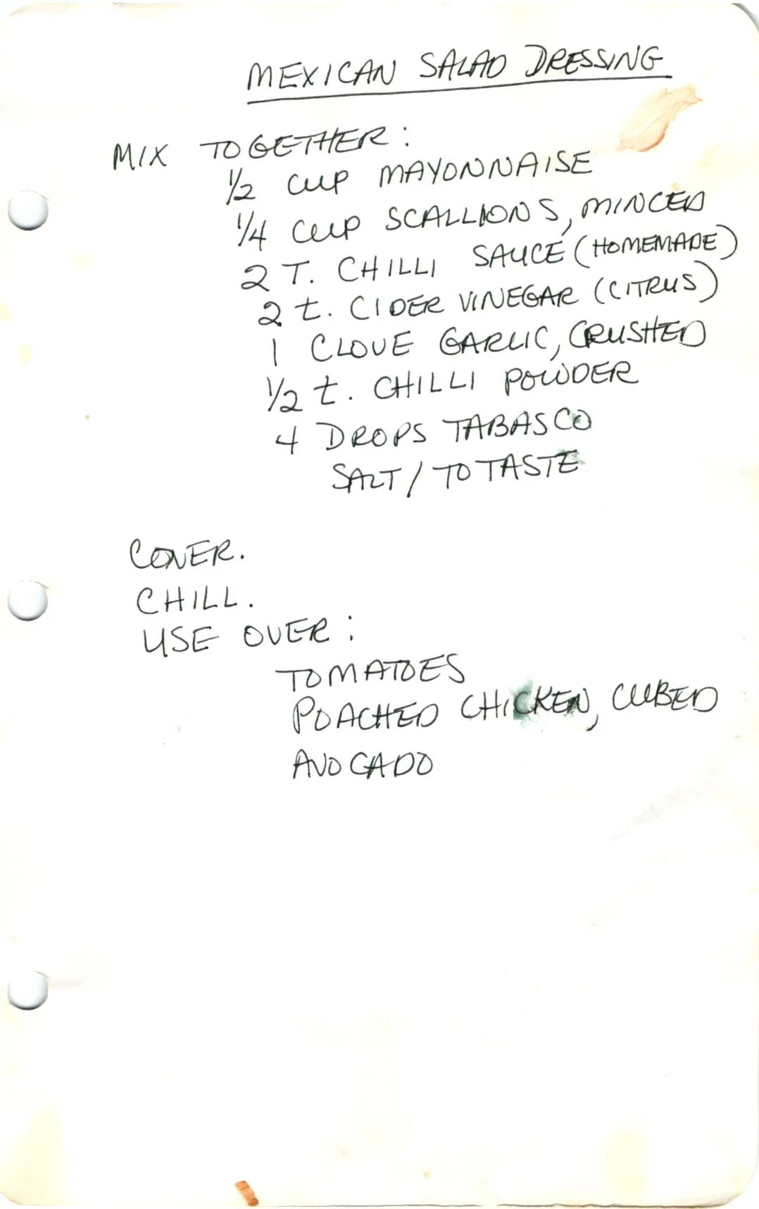 Mexican Salad Dressing